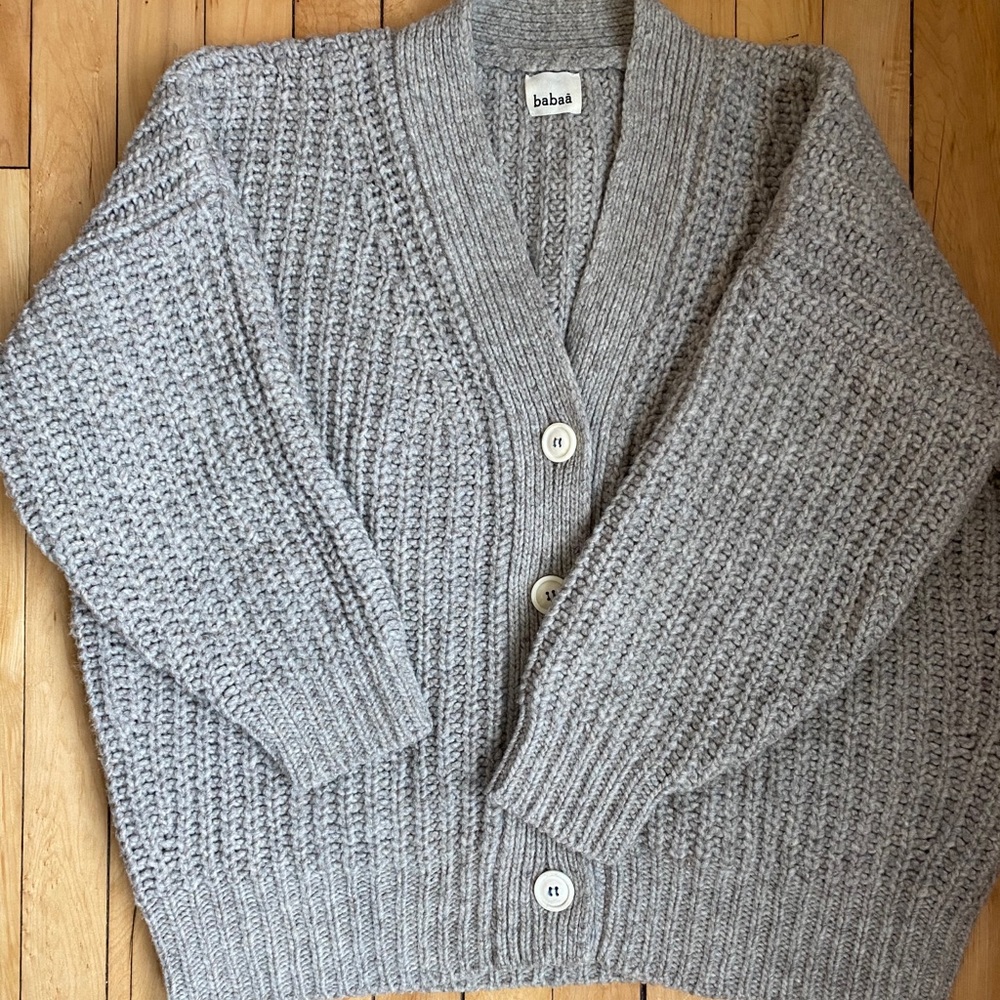 Babaa No.19 Cardigan in Mist